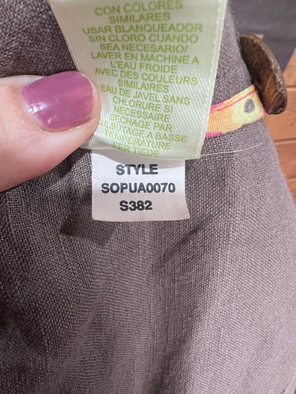 Sigrid Olsen 100% Linen Dark Taupe Matching Set Jacket Petite 8 Pants Petite 6 - Picture 10 of 15